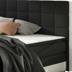 Wohnen Jugendbetten*Designbett in Schwarzbraun und Weiß - Crocodile