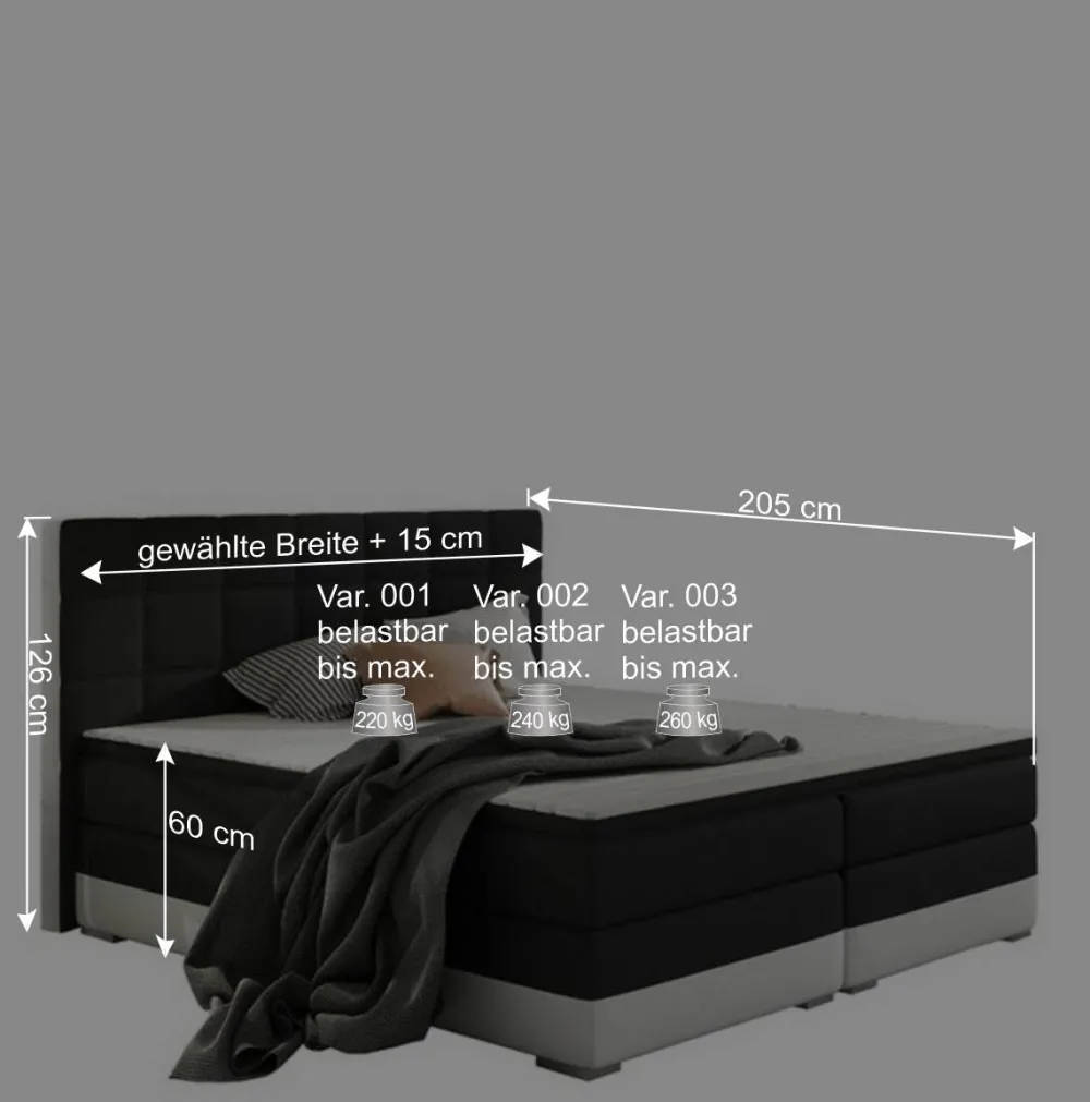 Wohnen Jugendbetten*Designbett in Schwarzbraun und Weiß - Crocodile