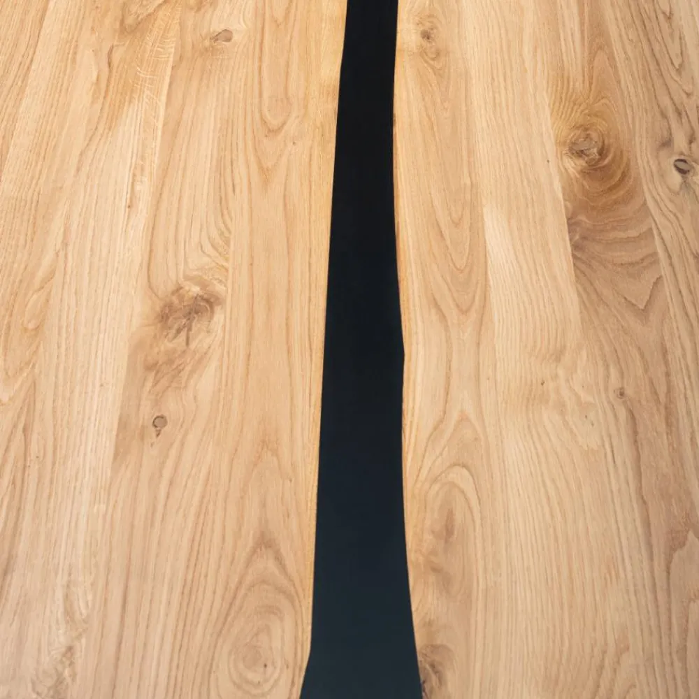 Wohnen Design-Eichentisch mit Buchenholz-Spidergestell - Drakura