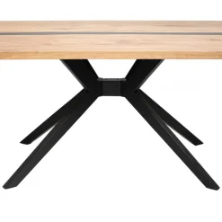 Wohnen Design-Eichentisch mit Buchenholz-Spidergestell - Drakura