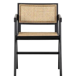 Wohnen Rattanmöbel*Designer Armlehnenstuhl aus Rattan Wiener Geflecht - Leano