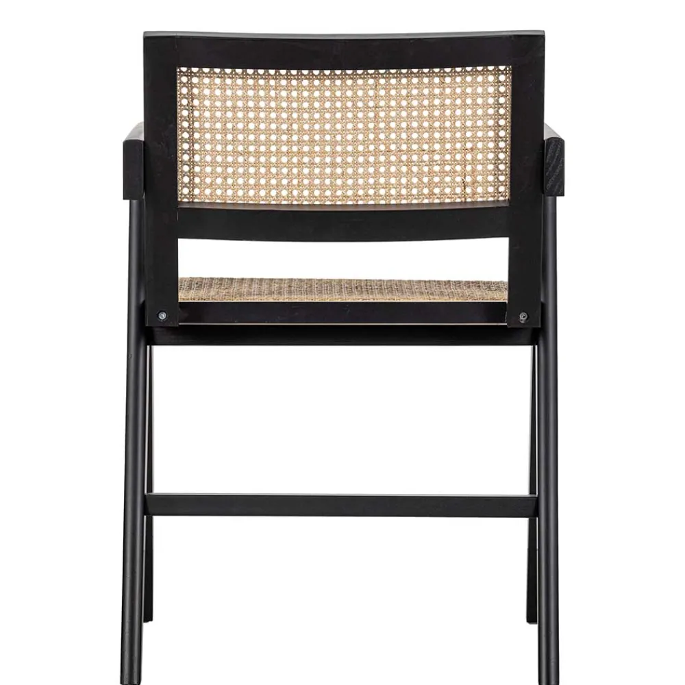 Wohnen Rattanmöbel*Designer Armlehnenstuhl aus Rattan Wiener Geflecht - Leano