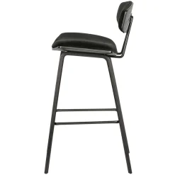 Wohnen Designer Barstuhl in Schwarz Samt - Laccaro (2er Set)