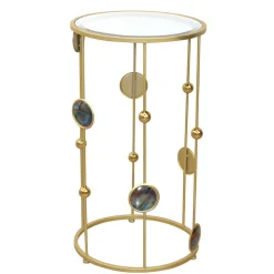 Wohnen Designer Beistelltisch aus Spiegelglas - Quarzas