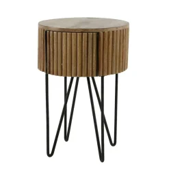 Wohnen Telefontische*Designer Beistelltisch mit Schublade in Rund - Baina