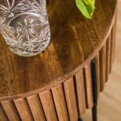 Wohnen Telefontische*Designer Beistelltisch mit Schublade in Rund - Baina