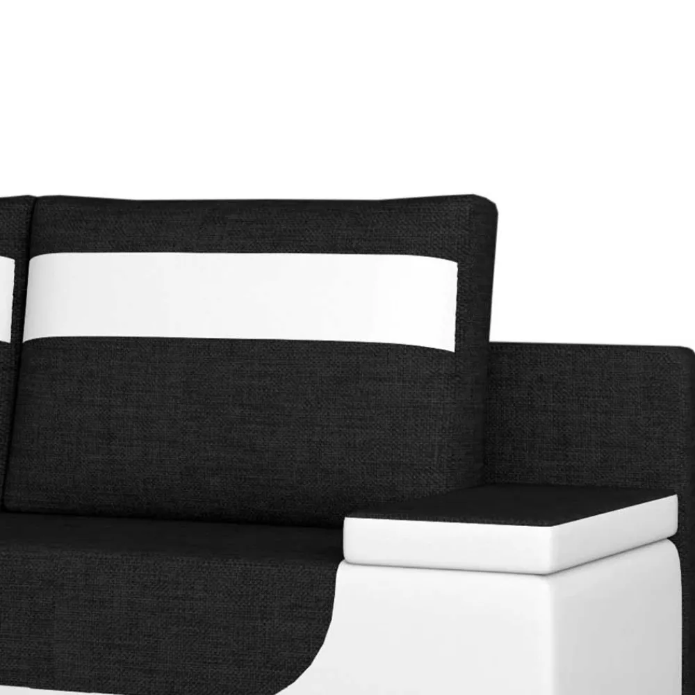 Wohnen Designer Bettsofa in Schwarzbraun Weiß - Dastrata