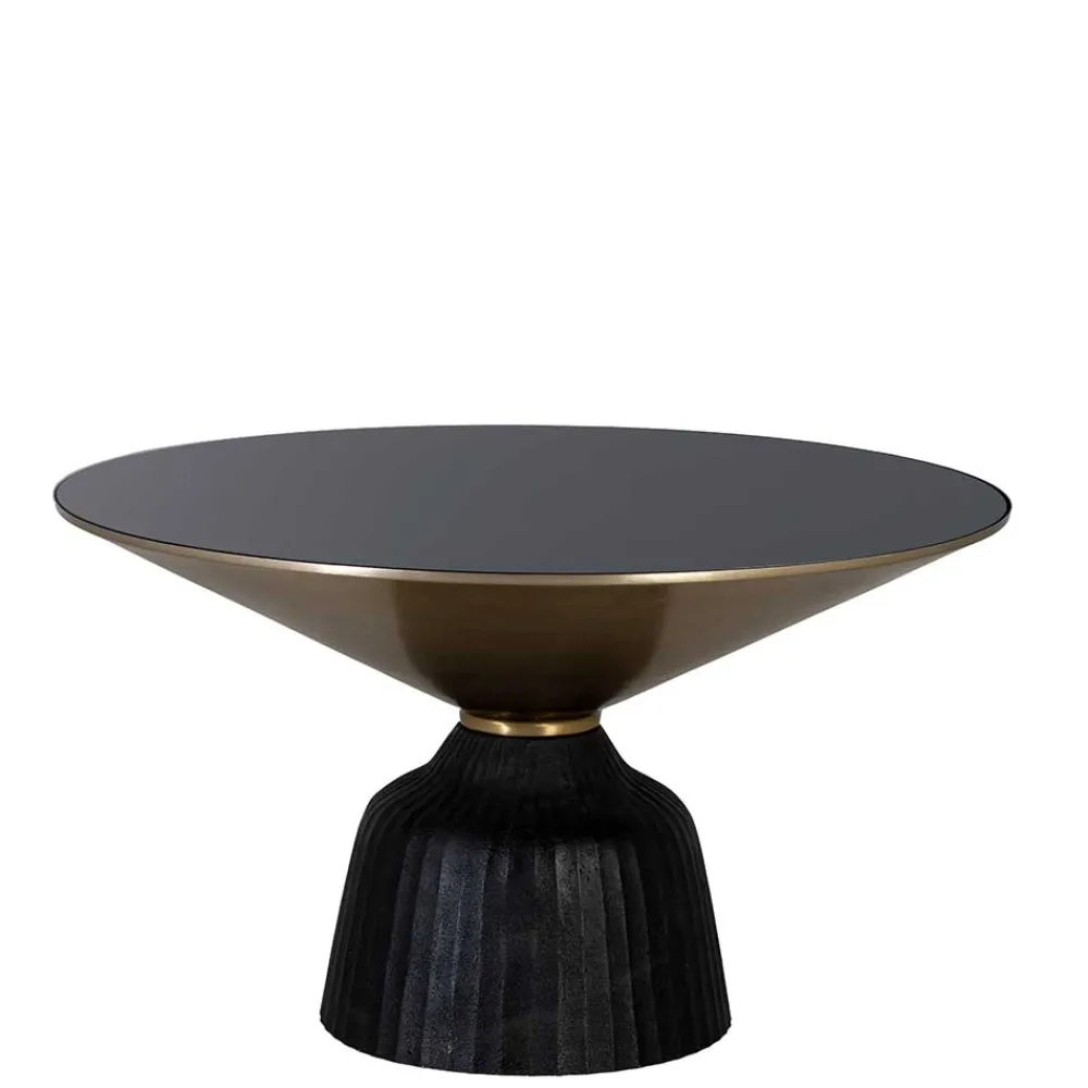 Wohnen Couchtisch|Retro Möbel*Designer Couchtisch aus Glas und Aluminium - Coralla