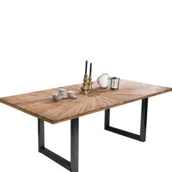 Wohnen Designer Esstisch aus Recyclingholz Teak - Lolly