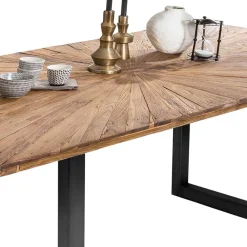 Wohnen Designer Esstisch aus Recyclingholz Teak - Lolly