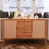Wohnen Sideboards & Kommoden|Sideboards & Kommoden*Designer Kommode mit zwei Wiener Geflecht Türen - Indrya