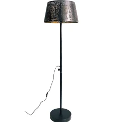 Wohnen Designer Stehlampe in Schwarz & Messingfarben - Milana