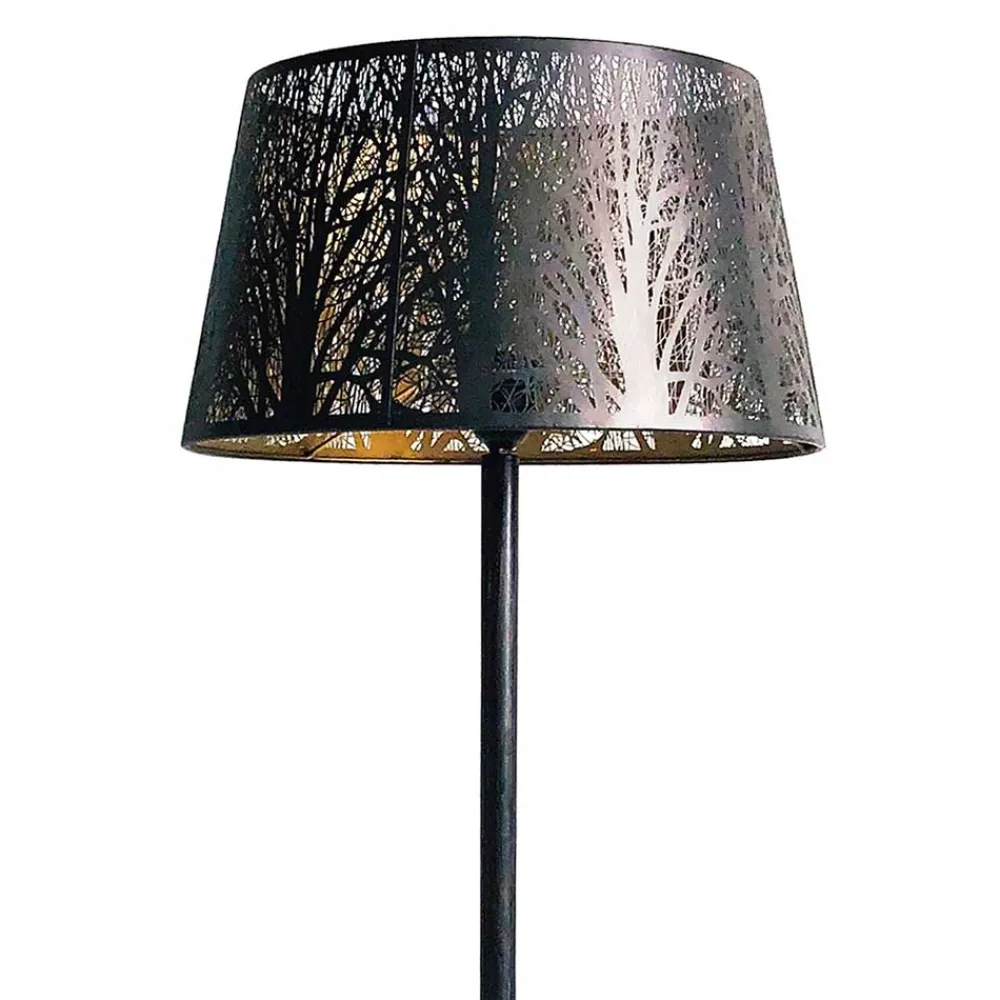 Wohnen Designer Stehlampe in Schwarz & Messingfarben - Milana