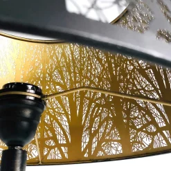 Wohnen Designer Stehlampe in Schwarz & Messingfarben - Milana