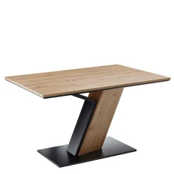 Wohnen Schwarze Möbel*Designer Säulentisch in Wildeiche NB - Craig