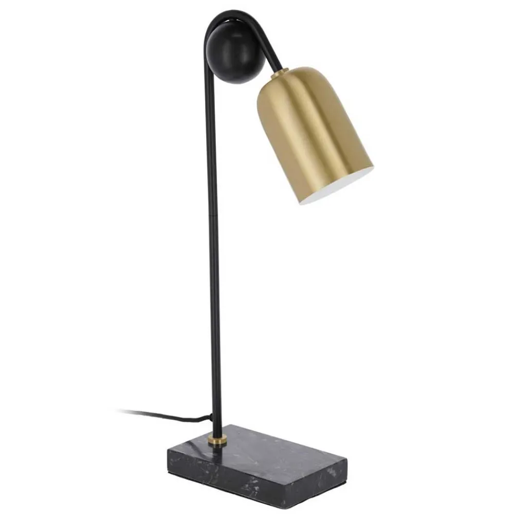 Wohnen Lampen & Leuchten*Designer Tischlampe in Messing & Schwarz - Barreras