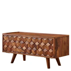Wohnen Designer TV Board aus Sheesham Massivholz - Crabira