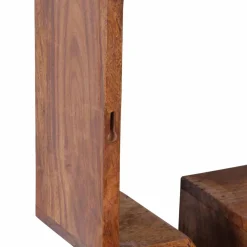 Wohnen Designermöbel*Designer Wandregal Set Hoslo aus Massivholz Sheesham (zweiteilig)