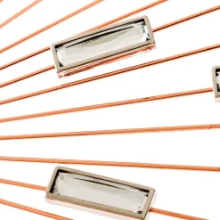 Wohnen Wanduhren*Designer Wanduhr in Kupfer mit Acrylglas Steinen - Rodrico