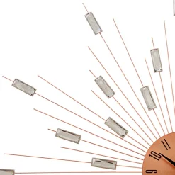 Wohnen Wanduhren*Designer Wanduhr in Kupfer mit Acrylglas Steinen - Rodrico