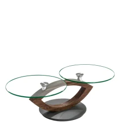 Wohnen Designermöbel*Designertisch fürs Wohnzimmer mit runden Glasplatten - Emre