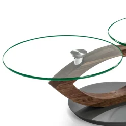 Wohnen Designermöbel*Designertisch fürs Wohnzimmer mit runden Glasplatten - Emre