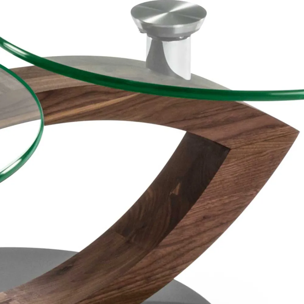 Wohnen Designermöbel*Designertisch fürs Wohnzimmer mit runden Glasplatten - Emre