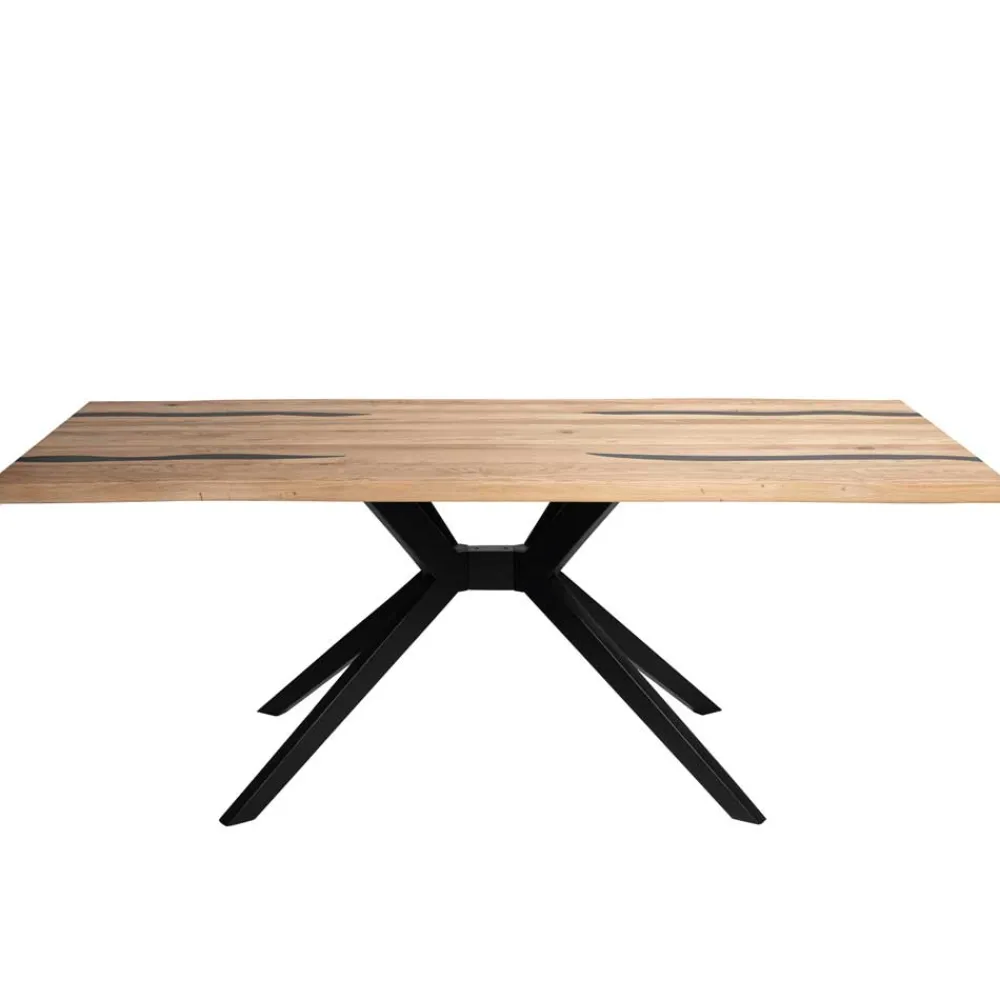 Wohnen Schwarze Möbel|Küchentische*Design-Esstisch mit Baumkanten - Slavidra