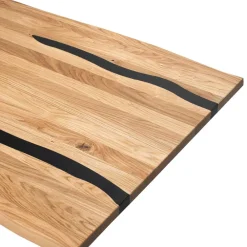 Wohnen Schwarze Möbel|Küchentische*Design-Esstisch mit Baumkanten - Slavidra