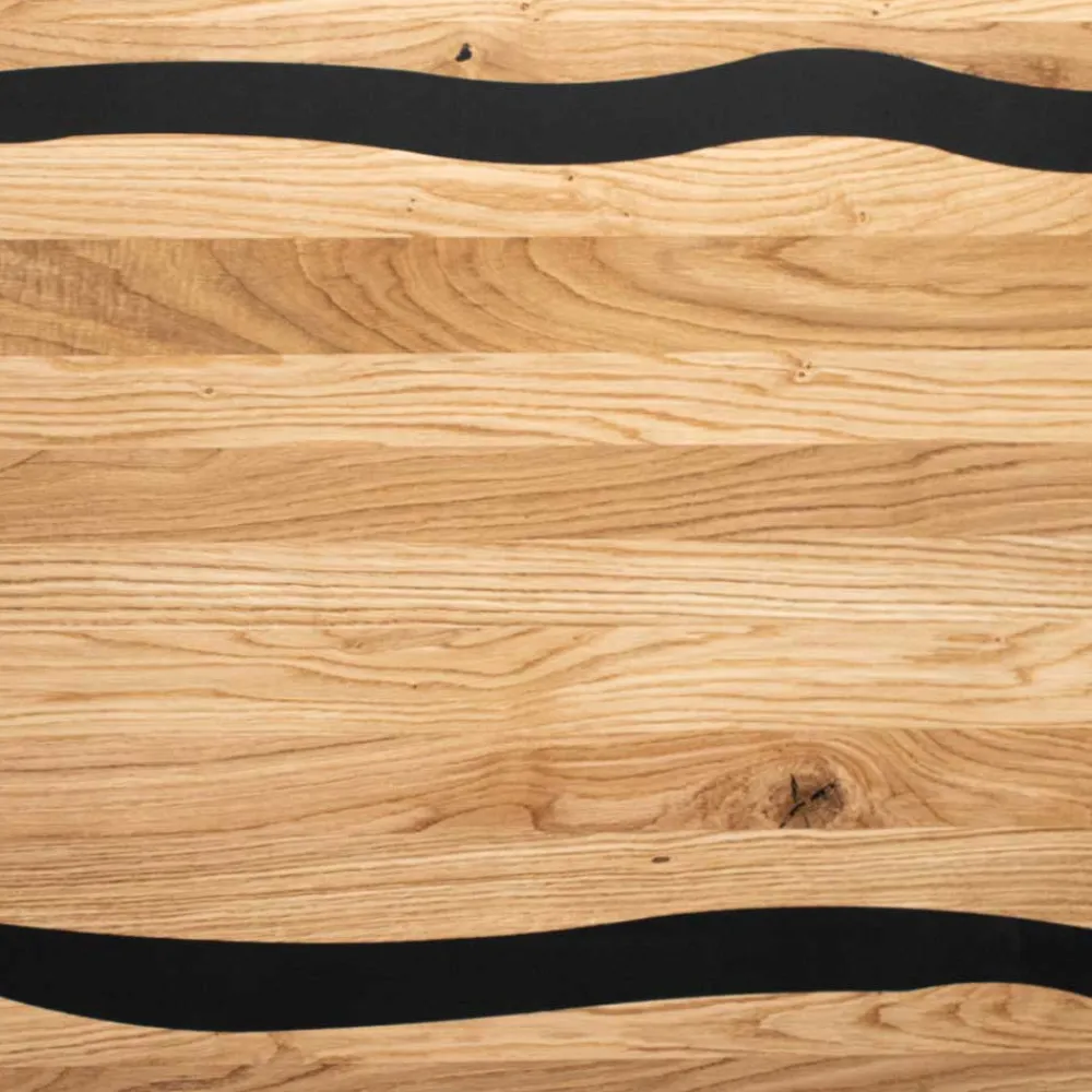 Wohnen Schwarze Möbel|Küchentische*Design-Esstisch mit Baumkanten - Slavidra