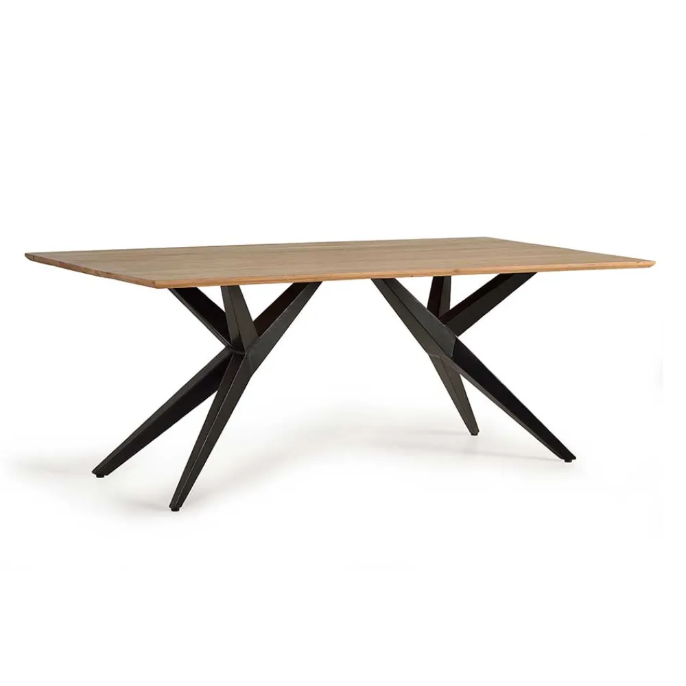 Wohnen Massivholzmöbel|Tische*Design-Esstisch mit Massivholzplatte Akazie - Annipurk