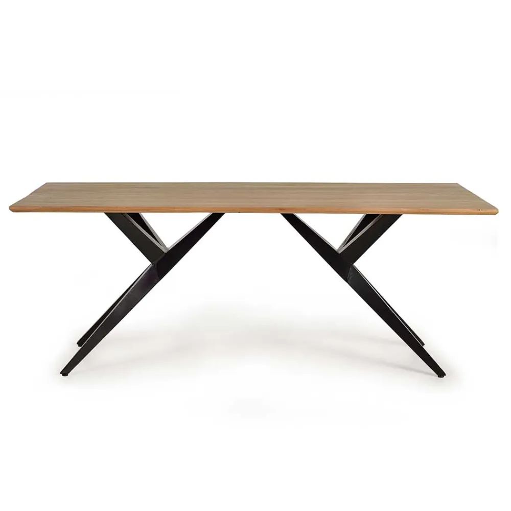 Wohnen Massivholzmöbel|Tische*Design-Esstisch mit Massivholzplatte Akazie - Annipurk