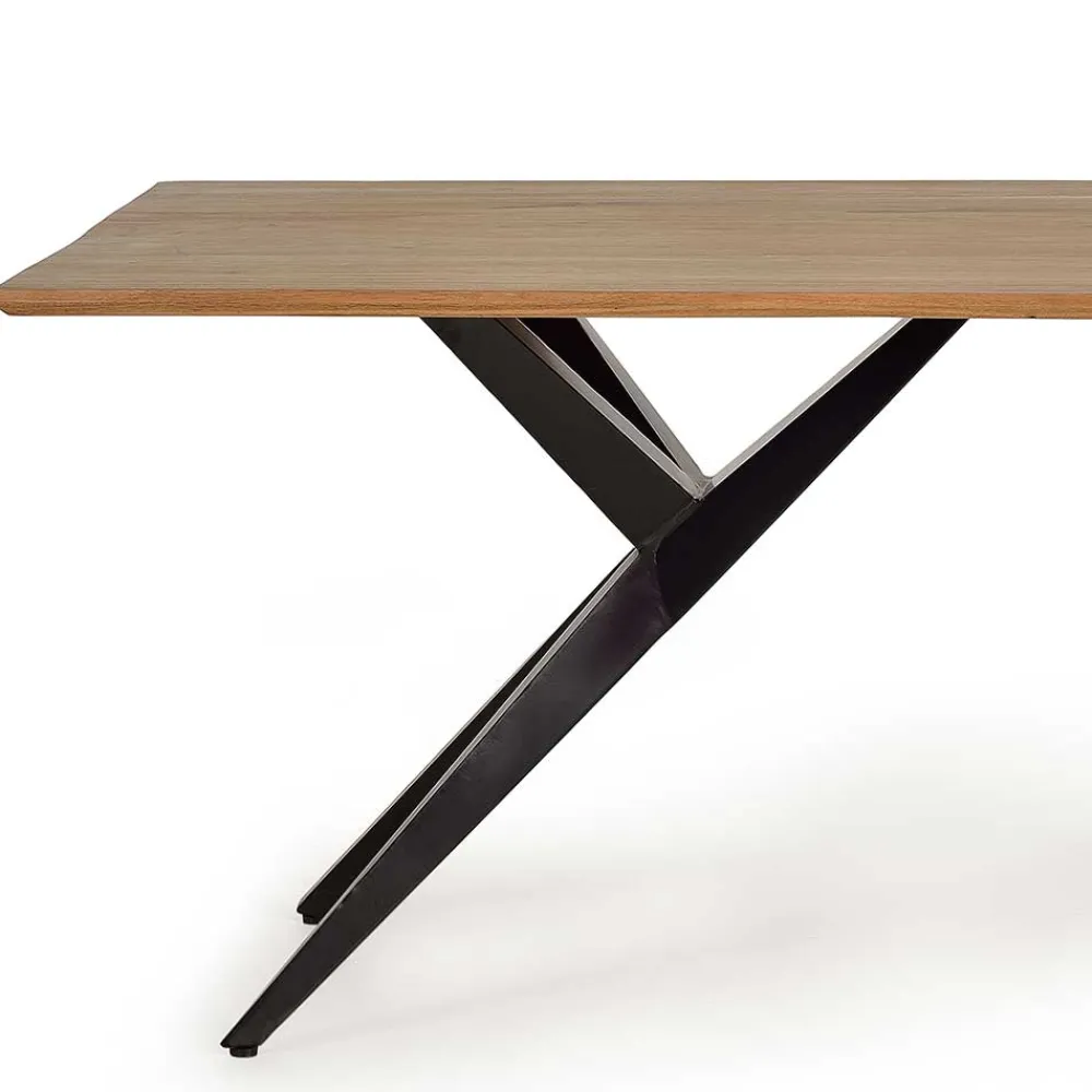 Wohnen Massivholzmöbel|Tische*Design-Esstisch mit Massivholzplatte Akazie - Annipurk