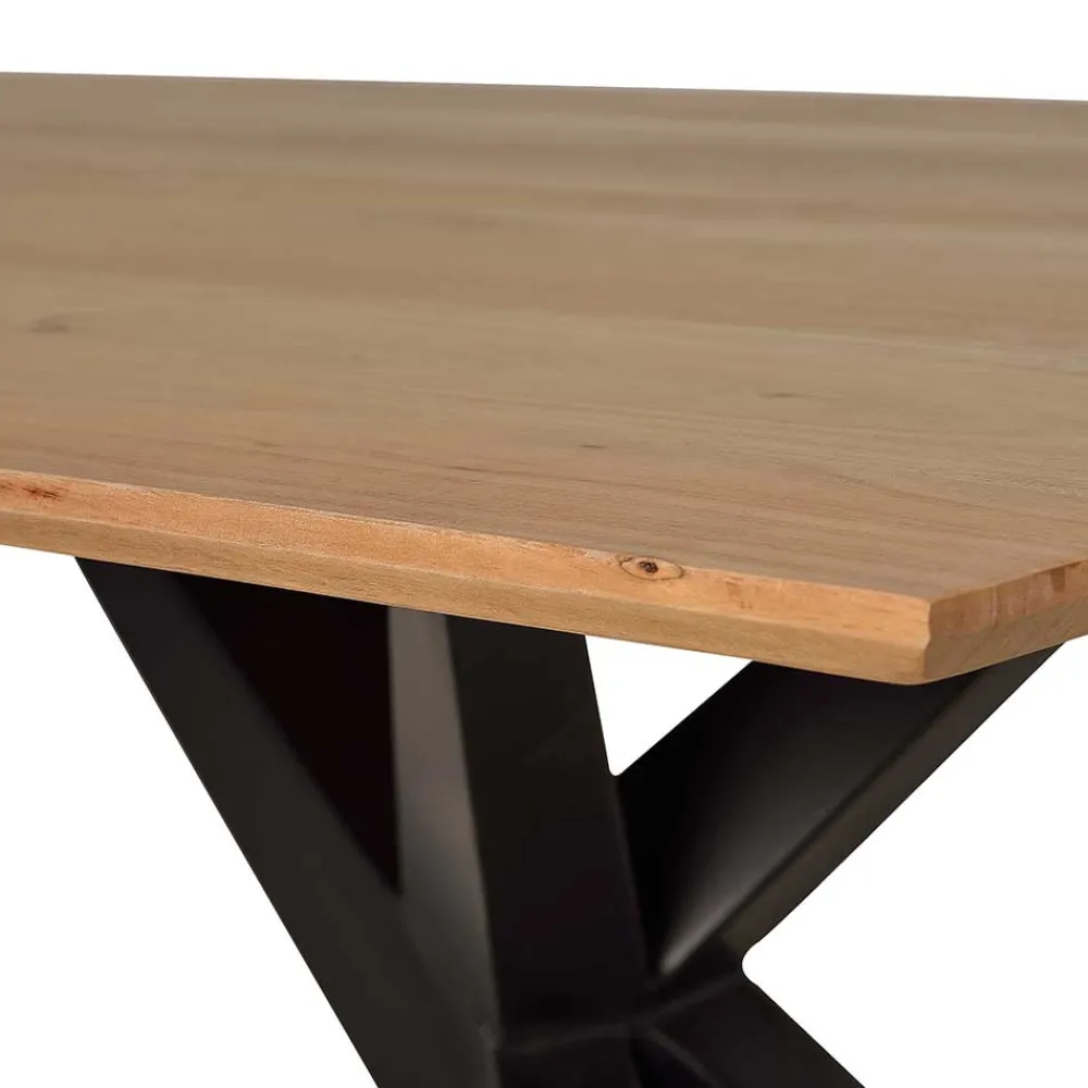 Wohnen Massivholzmöbel|Tische*Design-Esstisch mit Massivholzplatte Akazie - Annipurk