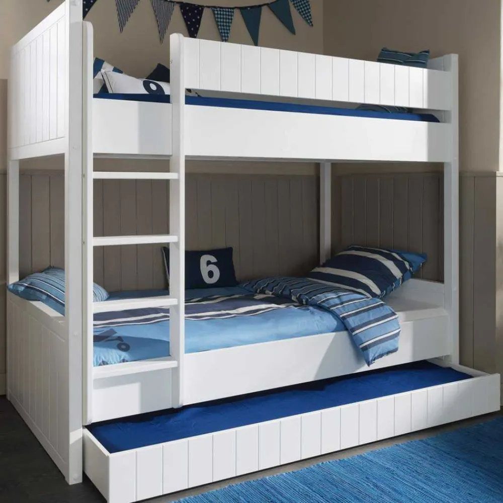 Kinder Wohnen Design-Etagenbett Maggy in Weiß