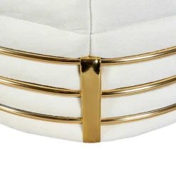 Wohnen Designhocker in Cremeweiß Samtvelours - Ganuhr