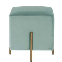 Wohnen Barhocker|Sessel & Hocker*Designhocker in Graugrün Samt - Strong