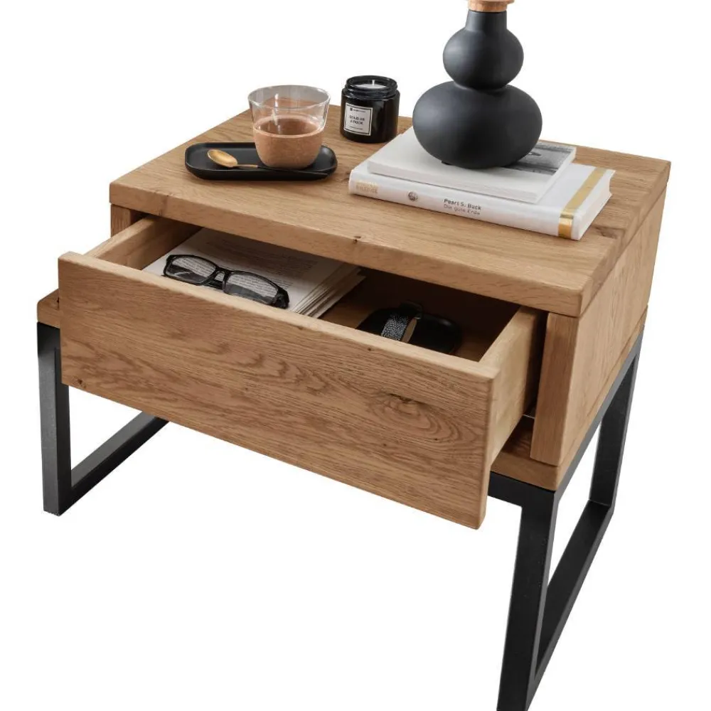 Wohnen Kommoden|Nachttische*Design-Nachttisch aus Wildeiche Massivholz - Sangre