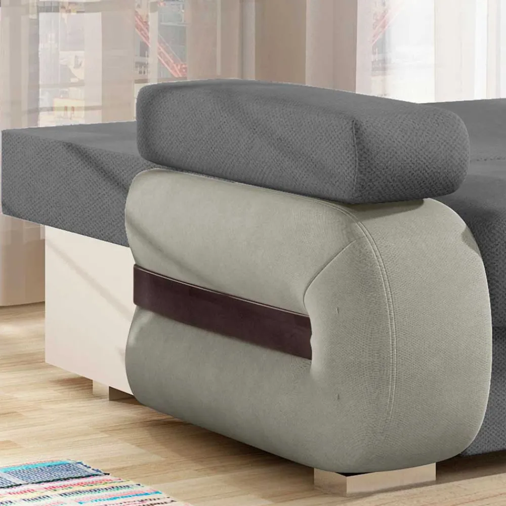 Wohnen Betten|Betten*Design-Schlafsofa in Grau und Hellgrau - Blascina