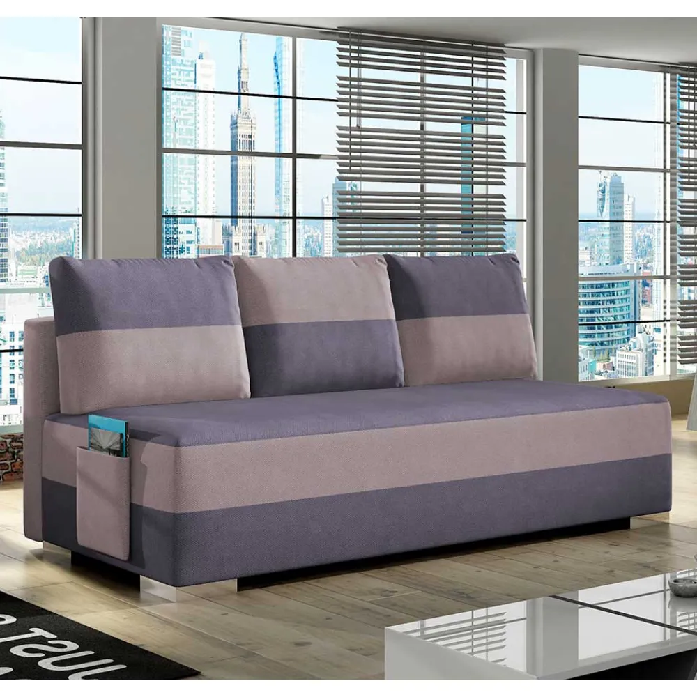 Wohnen Design-Schlafsofa in Mauve und Altrosa - Mamboria