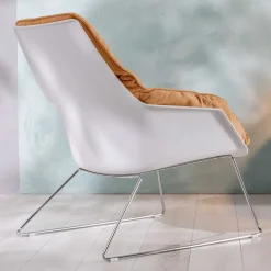 Wohnen Designsessel in Gelb und Weiß - Navarra (2er Set)