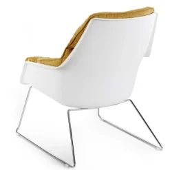 Wohnen Designsessel in Gelb und Weiß - Navarra (2er Set)