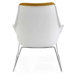 Wohnen Designsessel in Gelb und Weiß - Navarra (2er Set)