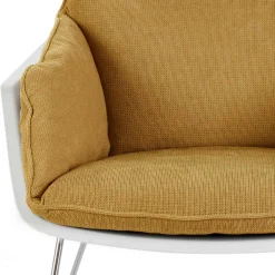 Wohnen Designsessel in Gelb und Weiß - Navarra (2er Set)