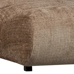 Wohnen Braune Möbel|Sessel & Hocker*Designsessel in Hellbraun Chenille - Glacita