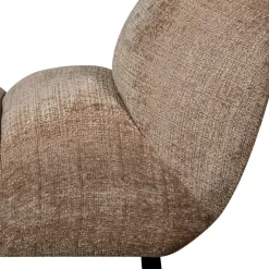 Wohnen Braune Möbel|Sessel & Hocker*Designsessel in Hellbraun Chenille - Glacita