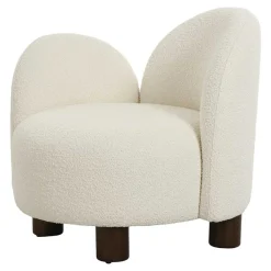 Wohnen Designsessel mit einer Armlehne in Weiß Boucle - Cisterna