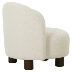 Wohnen Designsessel mit einer Armlehne in Weiß Boucle - Cisterna