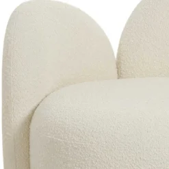 Wohnen Designsessel mit einer Armlehne in Weiß Boucle - Cisterna
