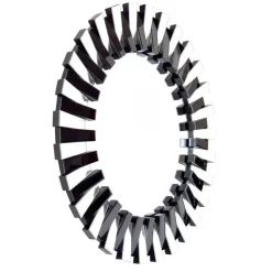 Wohnen Designspiegel in Silber und Schwarz - Yarah